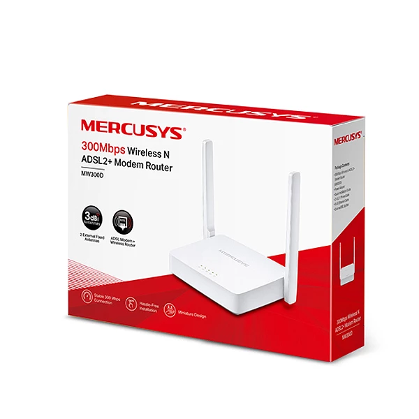 مودم روتر ADSL2 بی‌ سیم مرکوسیس مدل MW-300D